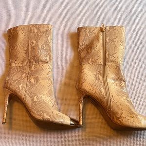 Public desire faux snake skin heels